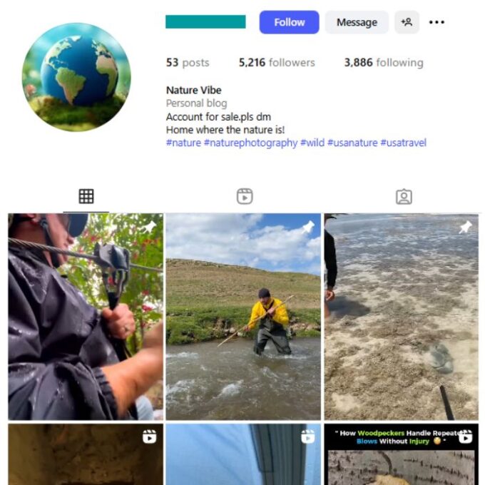 5K Nature Wildlife Instagram Account for sale