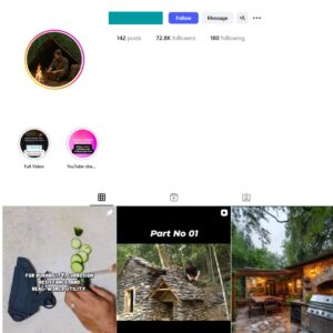 70K Wood Houses Build Instagram Account for Sale