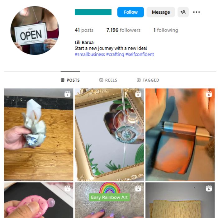 7K Creative DIY Instagram Account for sale