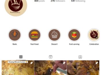 27K Food Cooking Instagram Account for sale