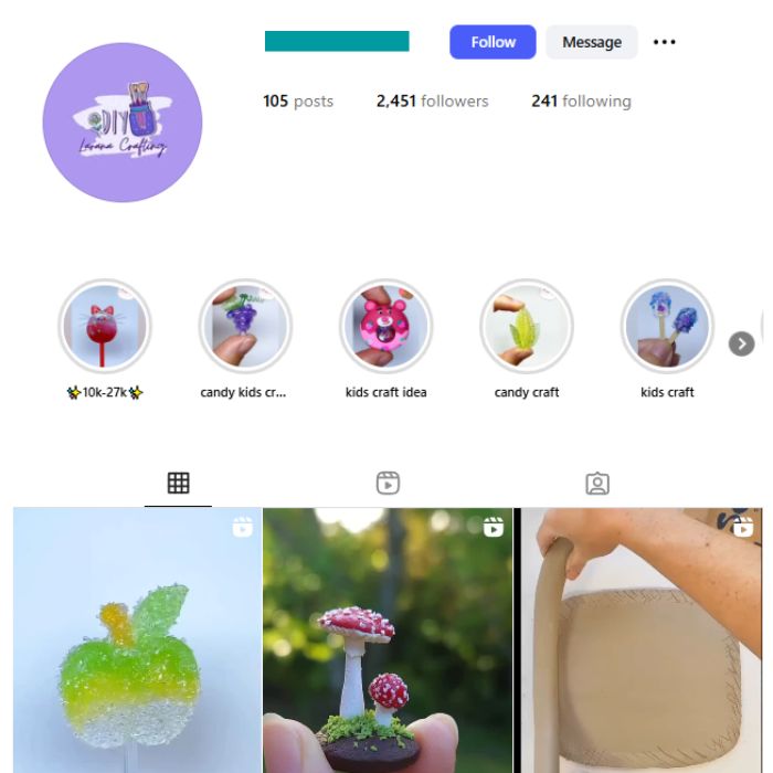 2K DIY Artwork Instagram Account for sale