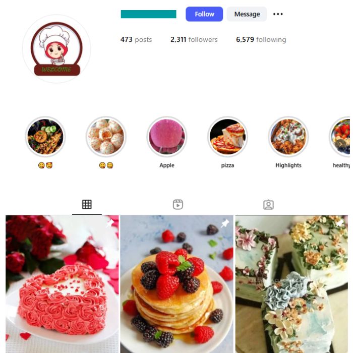 2K Desserts Cakes Instagram Account for sale