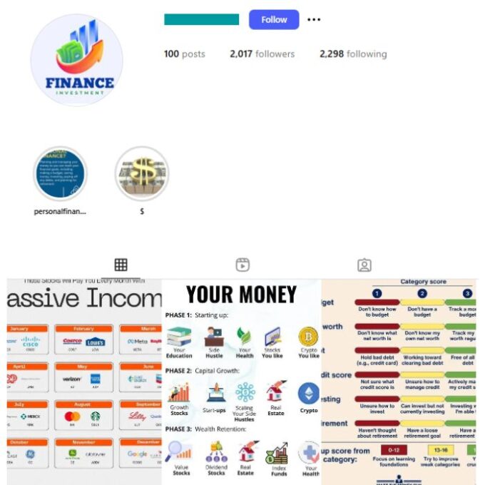 2K Finance Crypto Instagram Account for sale