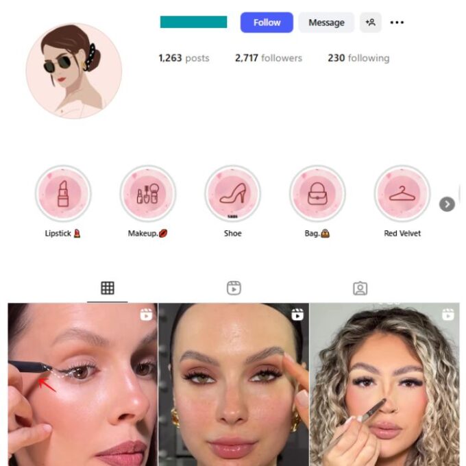 2K Makeup Eyelashes Instagram Account for sale