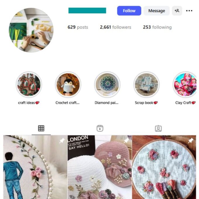 2K Sewing DIY Instagram Account for sale