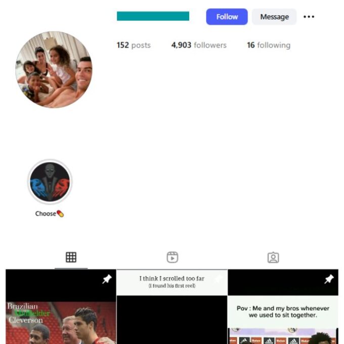 4K Football Ronaldo Instagram Account for sale