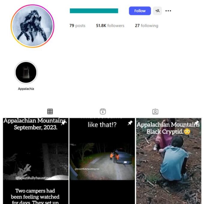 50K Scary Horror Instagram Account for sale