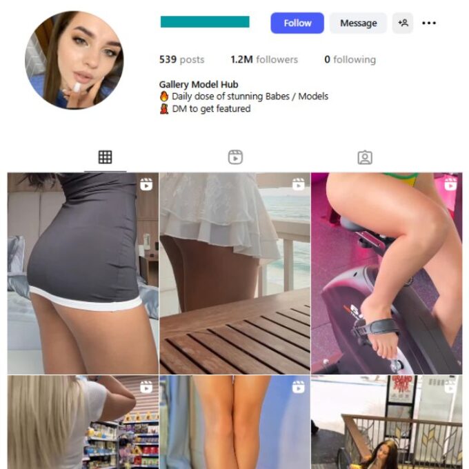 1.2M Adult Models Instagram Account for sale