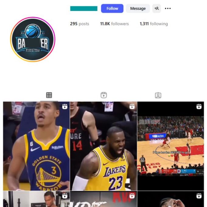 11K Basketball NBA Instagram Account for sale