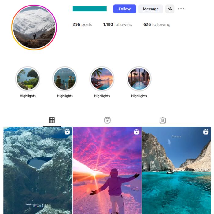 1K Destinations Landscapes Instagram Account for sale 1K Destinations Landscapes Instagram Account for sale