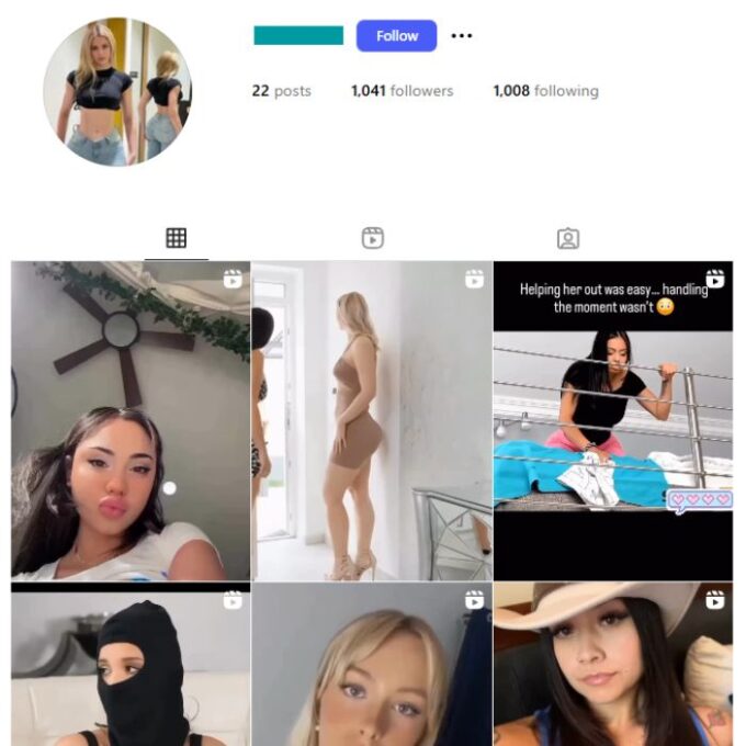 1K Girls Babes Instagram Account for sale