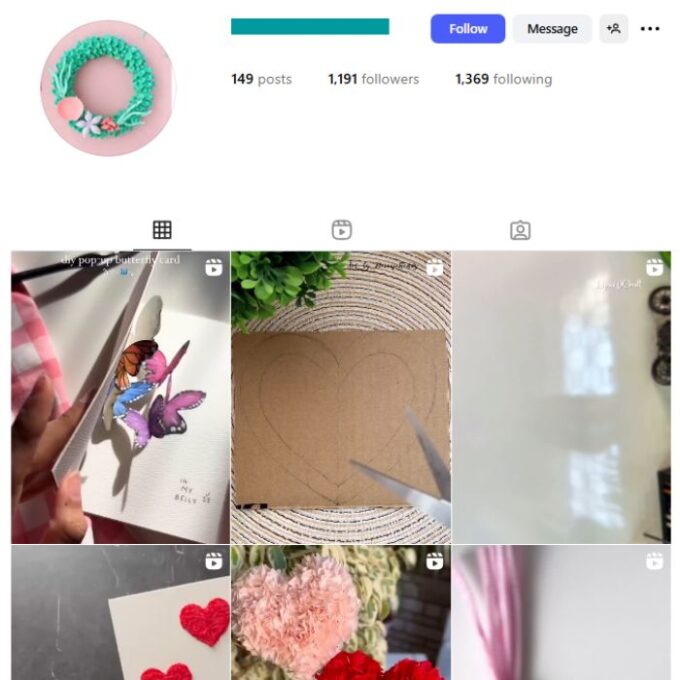 1K Handicraft Artwork Instagram Account for sale