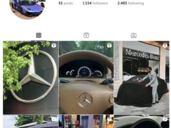 1K Luxury Cars Lifestyle Instagram Account for sale