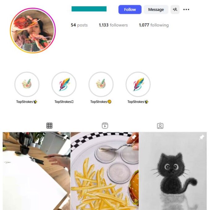 1K Paintings Art Instagram Account for sale