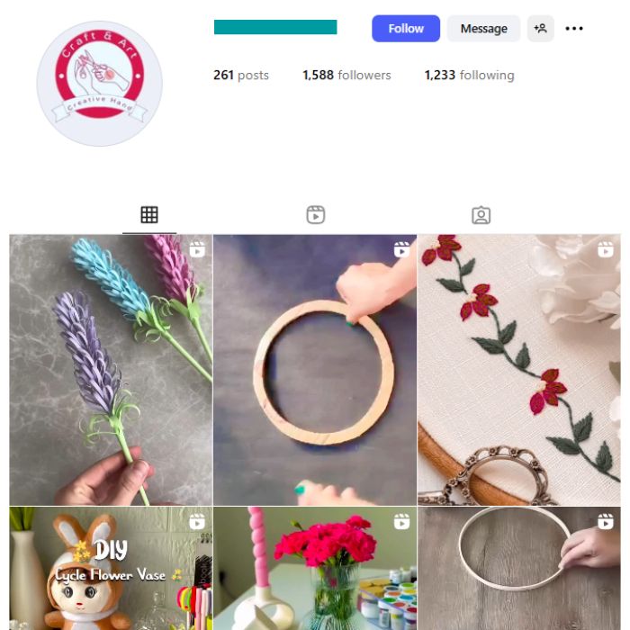 1K Paper Art Creativity Instagram Account for sale