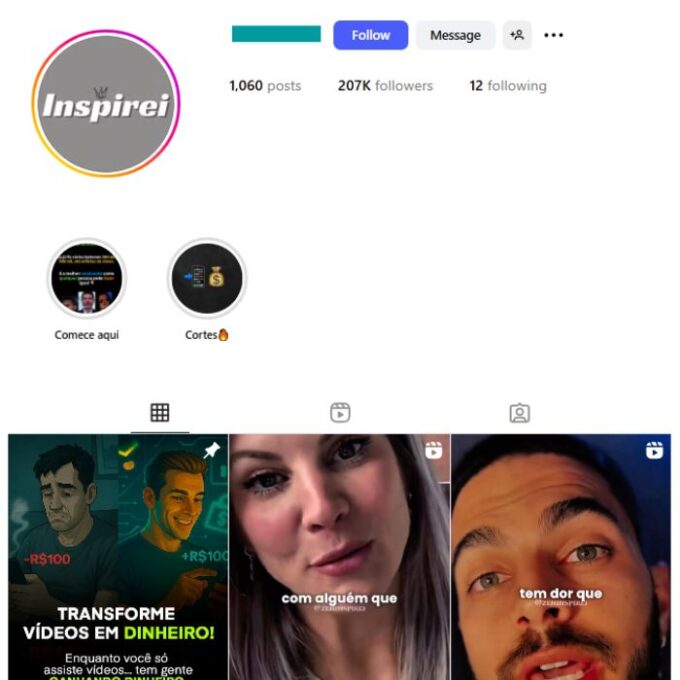 200K Motivation Money Instagram Account for sale