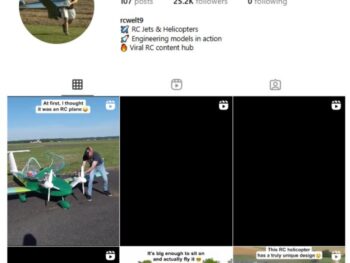 25K RC Jets Helicopters Boats Instagram Account for sale