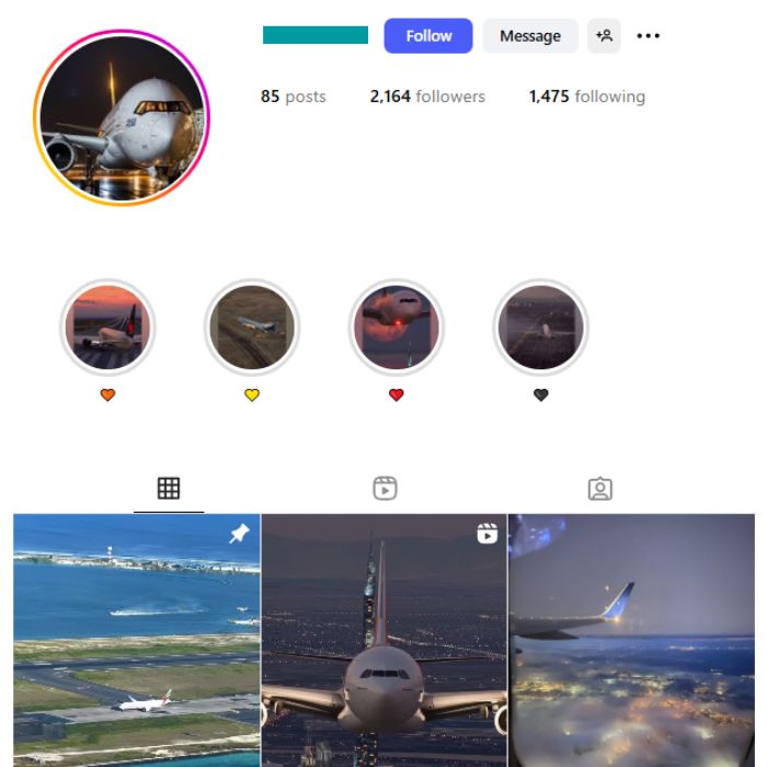 2K Airlines Aviation Instagram Account for sale