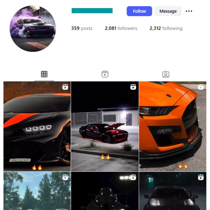 2K Exotic Cars Instagram Account for sale