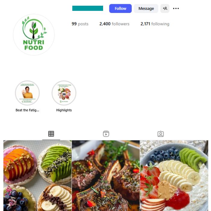 2K Healthy Food Instagram Account for sale 2K Healthy Food Instagram Account for sale