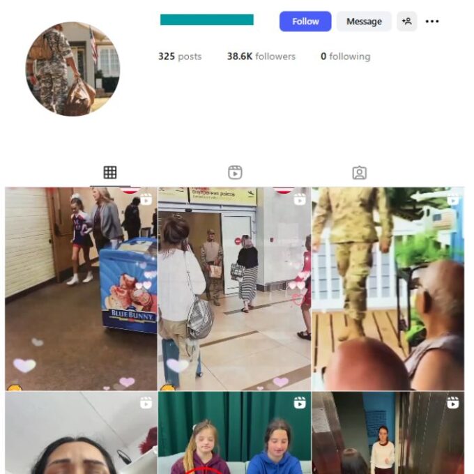 38K Army Military Instagram Account for sale