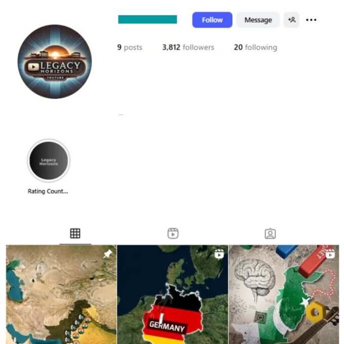 3K History Facts Educational Instagram Account for sale