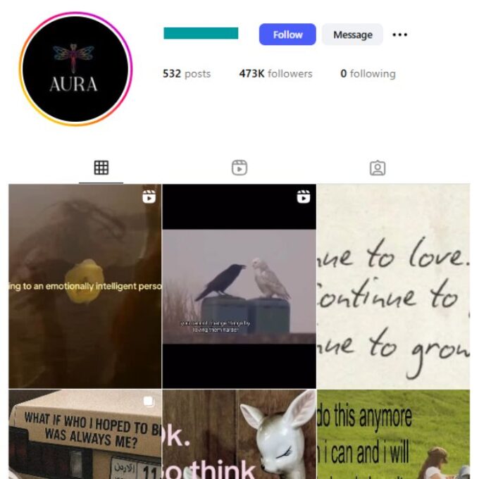 470K Quotes Positivity Instagram Account for sale