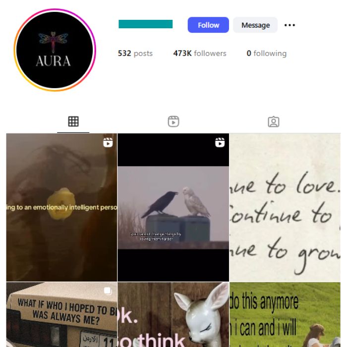 470K Quotes Positivity Instagram Account for sale