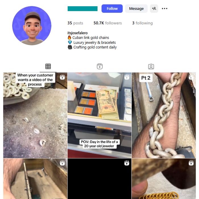 50K Luxury Gold Jewelry Instagram Account for sale 50K Luxury Gold Jewelry Instagram Account for sale