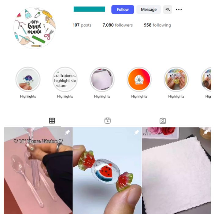 7K Handicraft DIY Instagram Account for sale 7K Handicraft DIY Instagram Account for sale