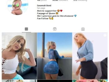 85K Celebrity Model Savannah Bond Instagram Account for sale
