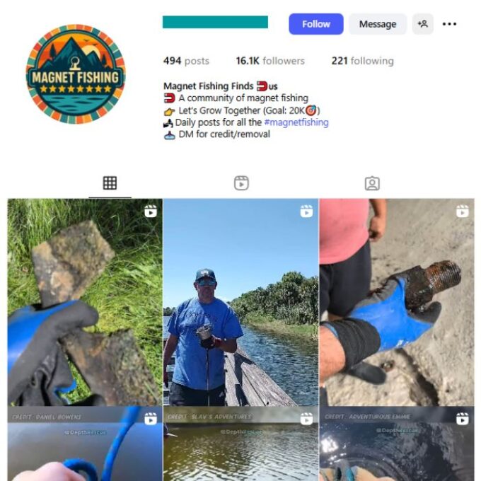 16K Magnet Fishing Instagram Account for sale