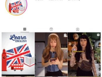 17K English Tutorial Lessons Instagram Account for sale