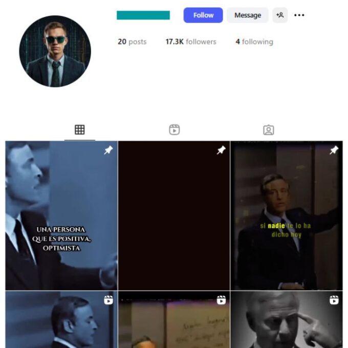 17K Personal Development Motivation Instagram Account for sale