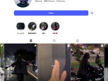 180K Female Biker Motorcycle Instagram Account for Sale