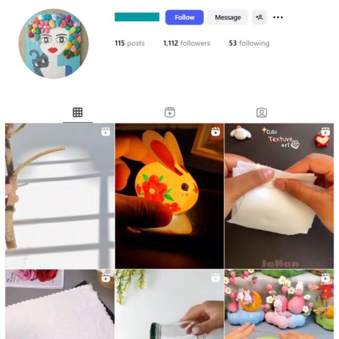 1K DIY Handicraft Instagram Account for sale