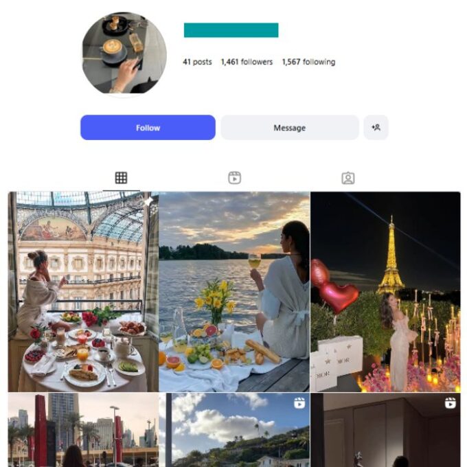 1K Luxury Lifestyle Instagram Account for sale