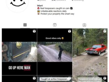 20K Security Trespassers Footage Instagram Account for sale