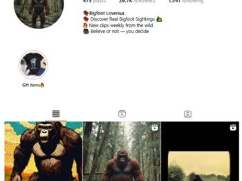 25K Bigfoot Cryptid Sightings Instagram Account for sale
