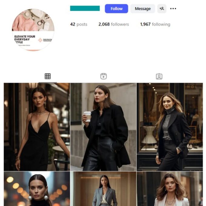 2K Women's Fashion Instagram Account for sale