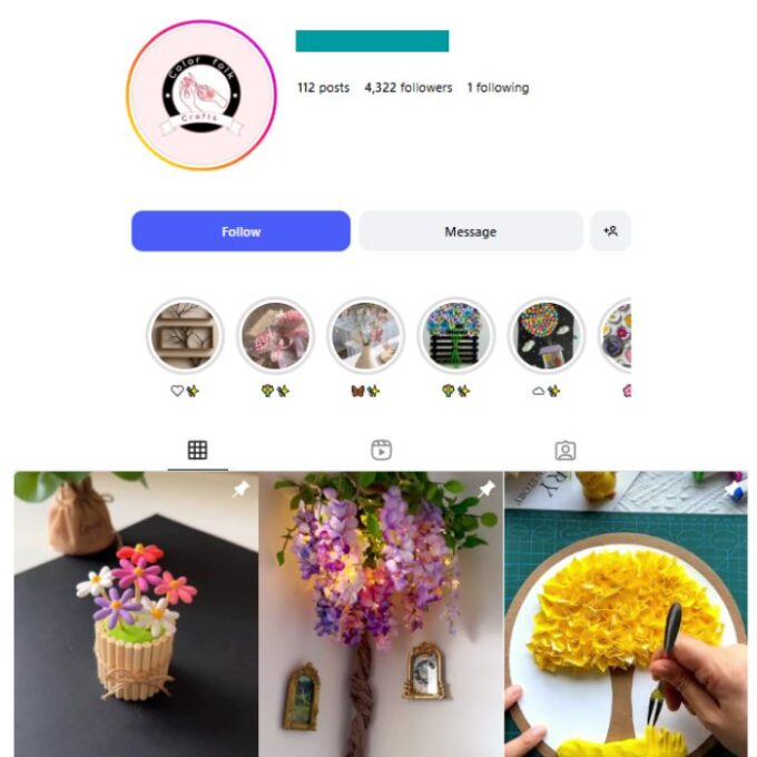4K Flower Art Instagram Account for sale