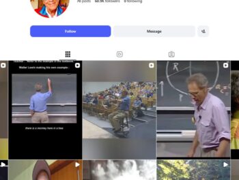70K Dr Walter Lewin Science Instagram Account for Sale