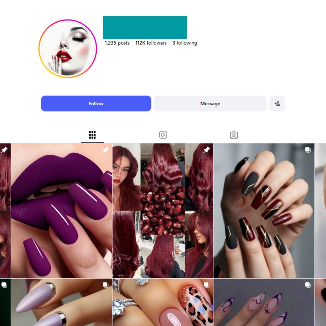 110K Nails Makeup Instagram Account for Sale