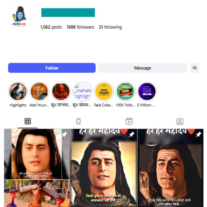 160K Hinduism Religion Instagram Account for sale 160K Hinduism Religion Instagram Account for sale