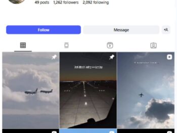 1K Boeing Airplanes Instagram Account for sale