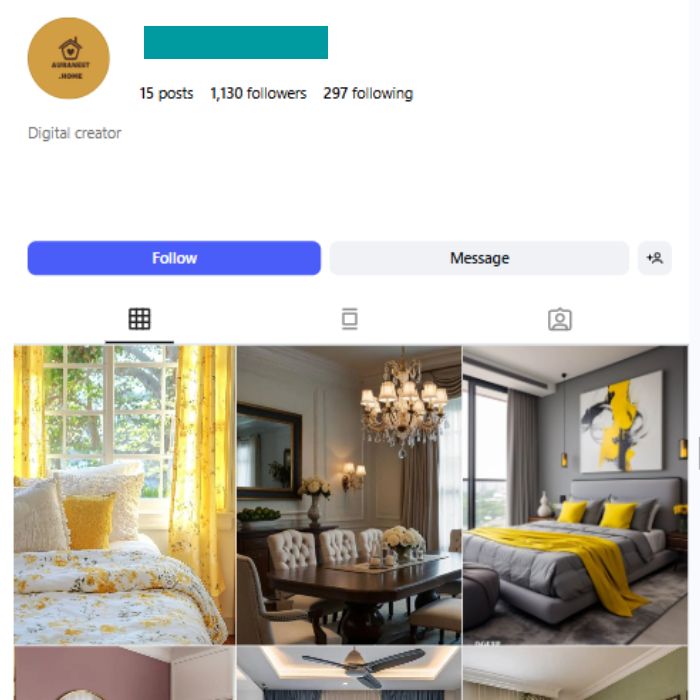 1K Cozy Interior Decor Instagram Account for sale