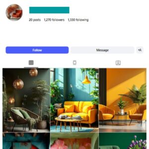 1K Minimalistic Interior Design Instagram Account for sale