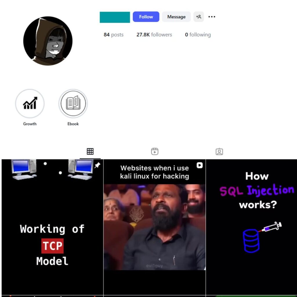 25K Cybersecurity Tech Instagram Account for Sale