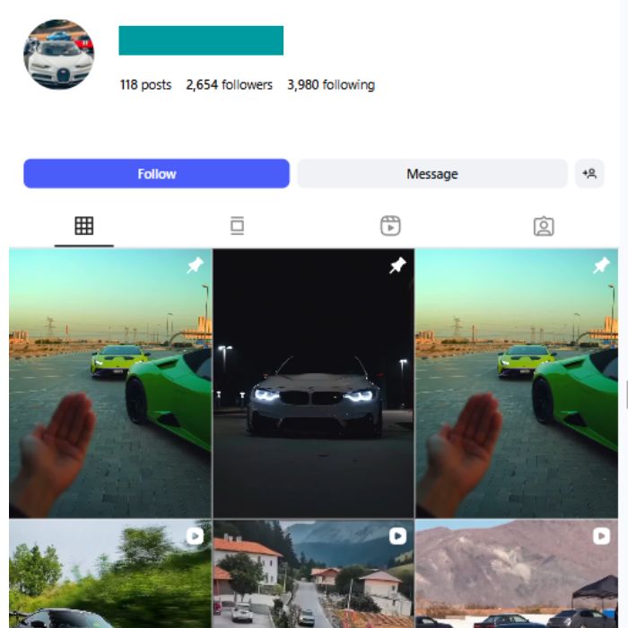 2K Exotic Cars Instagram Account for sale