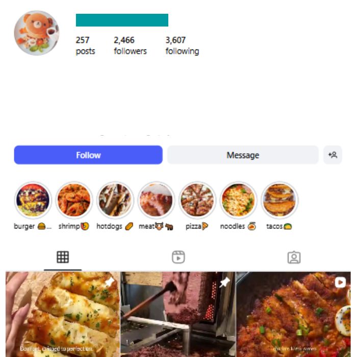 2K Food Pizzas Instagram Account for sale 2K Food Pizzas Instagram Account for sale
